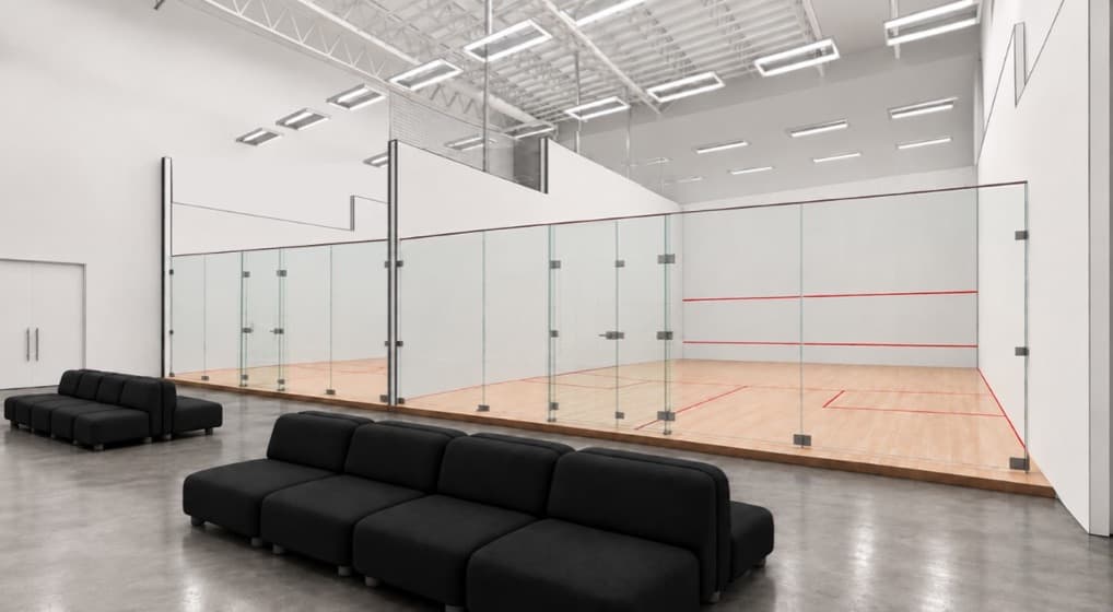 Rendering: the squash courts
