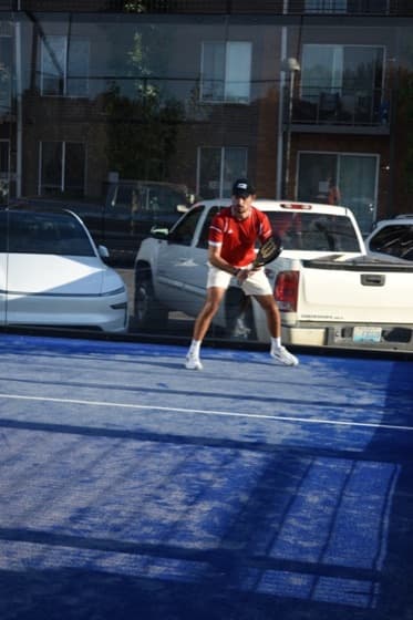 A player ready at the net at PATL Louisville